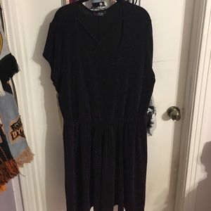 Black dress with purple sparkles